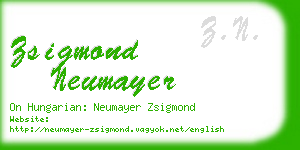 zsigmond neumayer business card